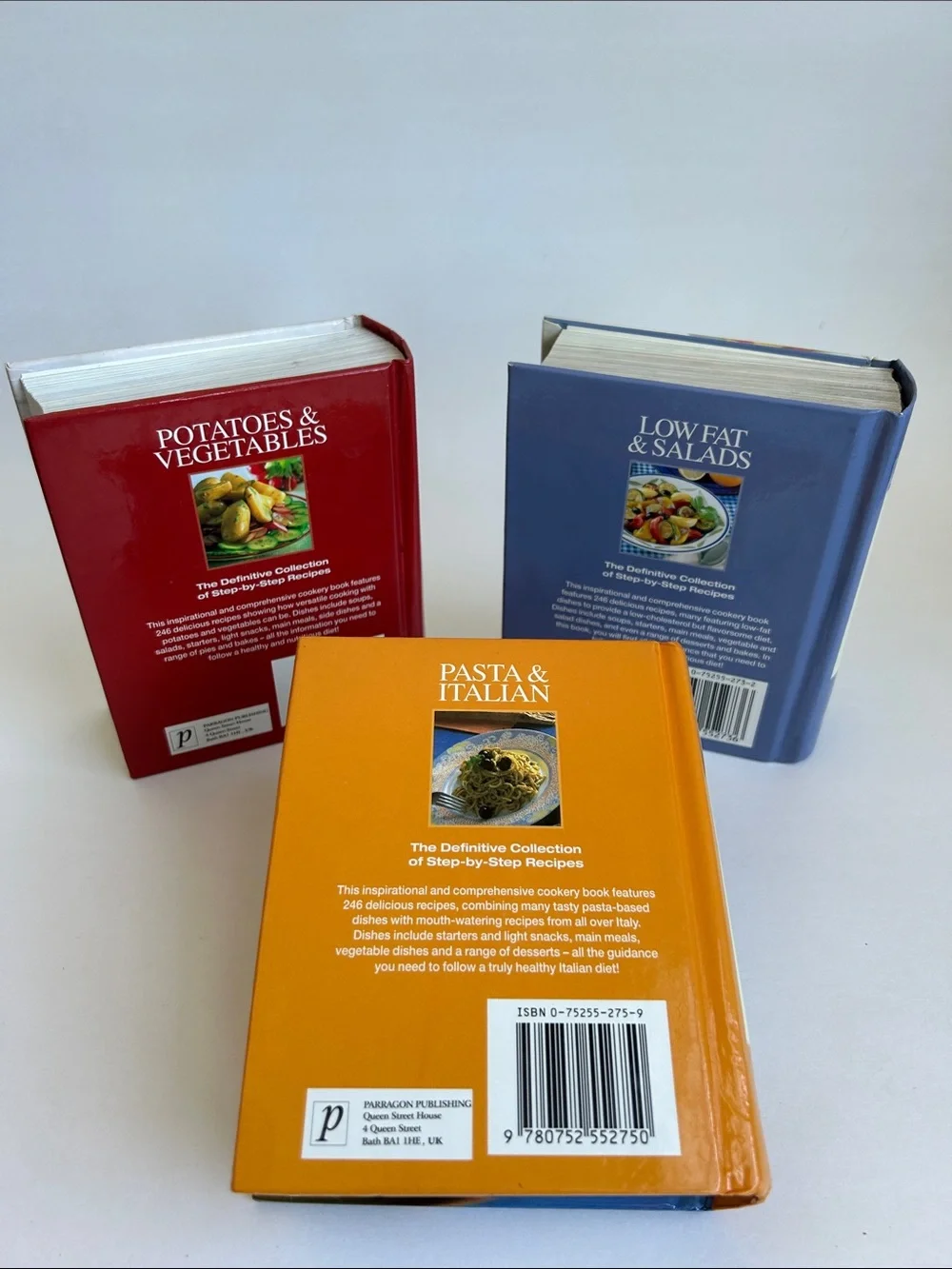 3 Set Mini Pasta Italian Salad Cookbook Recipe Book Set of 3